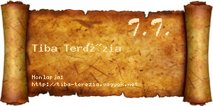 Tiba Terézia névjegykártya